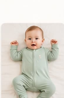 Custom bamboo baby rompers and sleepwear
