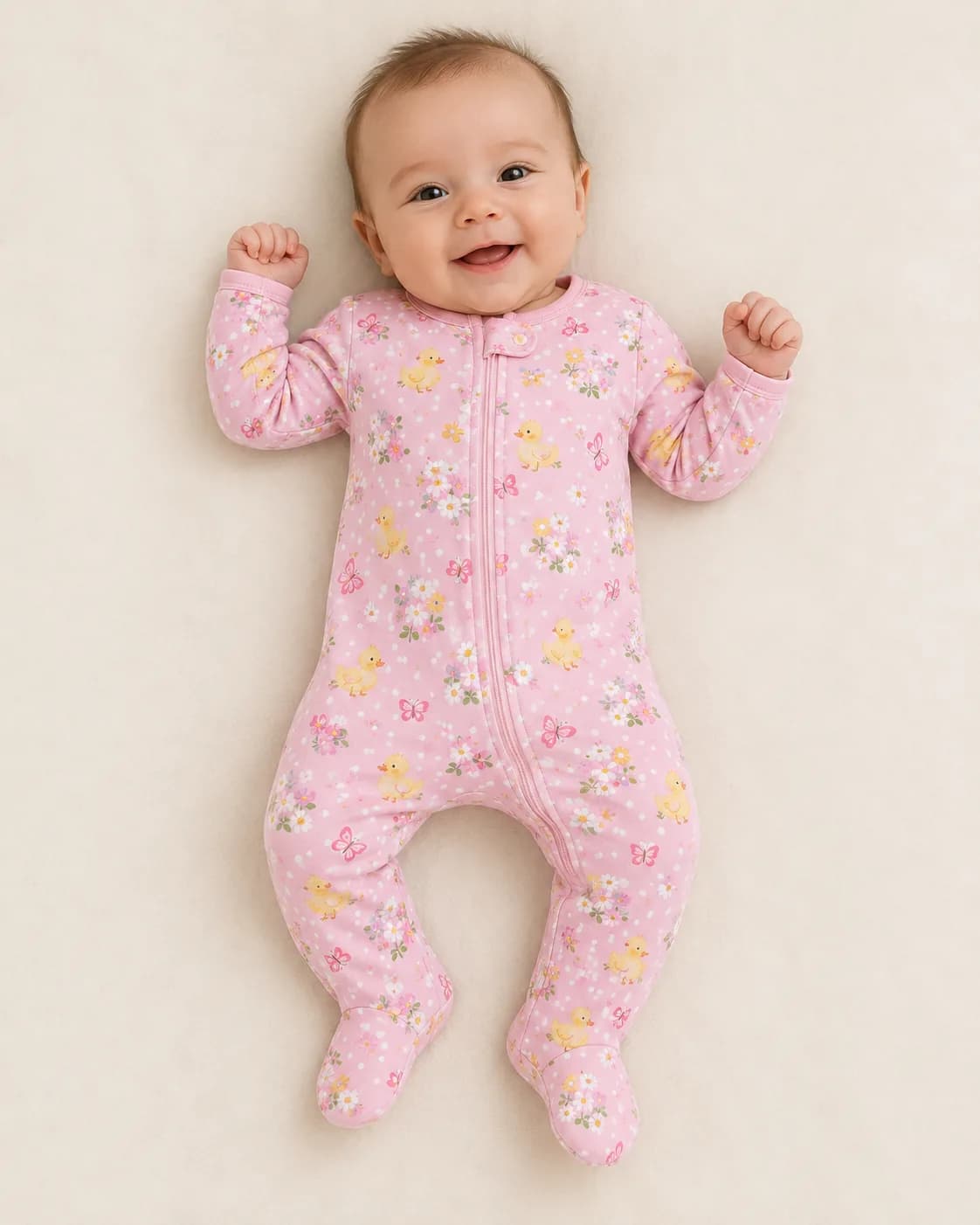 Custom bamboo baby zippy romper for U.S. private label baby clothing brands